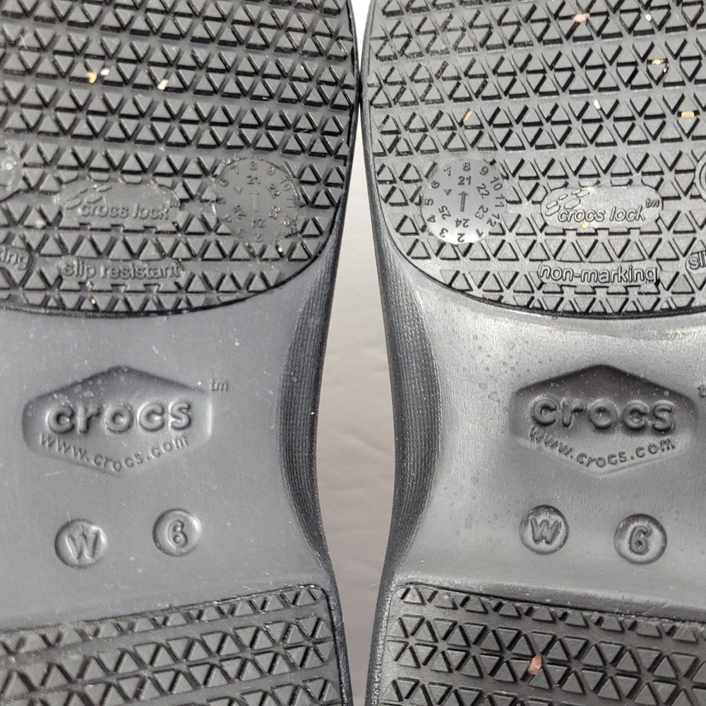 Crocs Neria Pro II‎ Work Clogs Womens Size 6 Black Tie Dye Slip Resistant 205385 - Picture 12 of 14